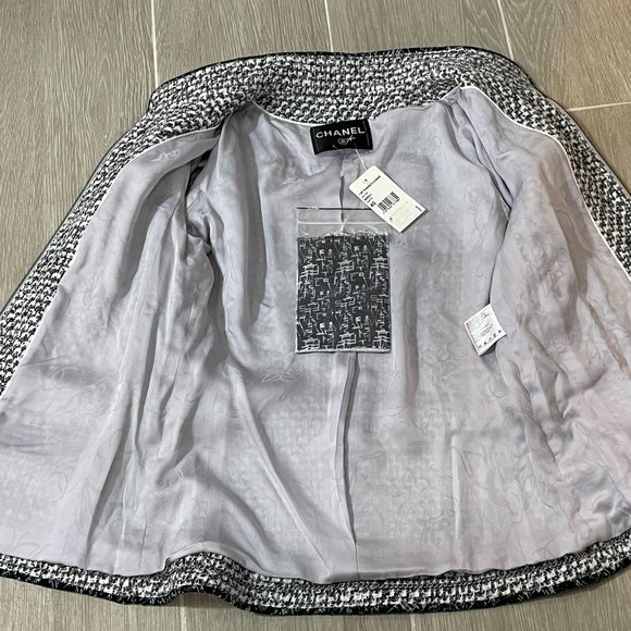 CHANEL NWT 13P $5500 WHITE/BLACK/GRAY BLAZER  40 - Picture 5 of 13